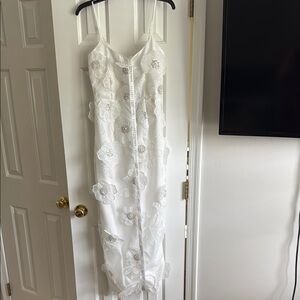 Elliatt White Floral Wedding Dress